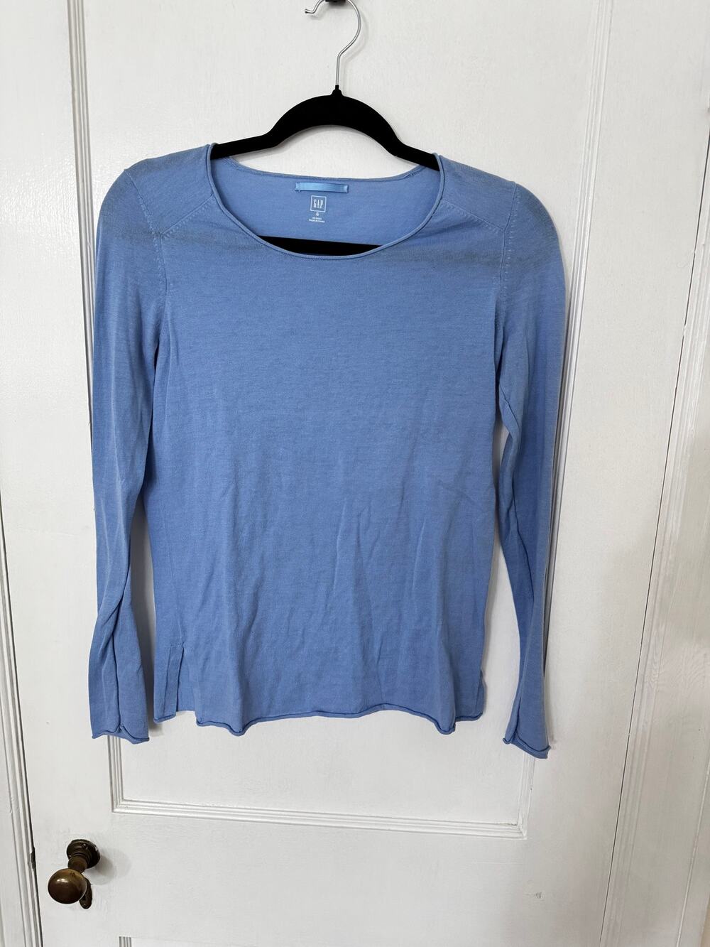 GAP Silk and Cotton Blue Long Sleeve